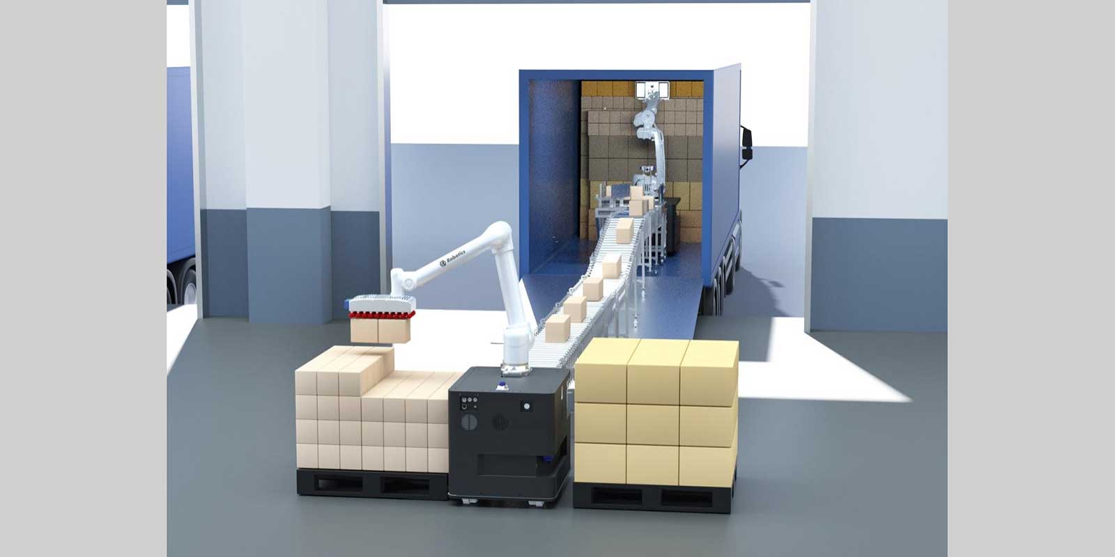 XYZ Robotics’ automated robotic offering tackles the truck (un)loading process in a compact, flexible design. The system can achieve throughput rates of 400 to 1,200 cases per hour and integrates into existing workflows without requiring infrastructure modifications, ensuring operator ease through a user-friendly HMI. At its core are two key MMRs: RockyOne specializes in container loading and unloading, and RockyLight is designed for depalletizing and palletizing. These robots work collaboratively through an extendable roller conveyor system, utilizing SLAM navigation, allowing 360° 3D perception of their surroundings and enabling real-time adjustments. The robots incorporate proprietary computer vision capabilities to autonomously adapt to new case types and execute precise picking. Motion planning ensures efficient and reliable movement for the six-axis robotic arm. The smart gripper ensures stable and accurate lifting, and the digital twin simulation provides an environment for configuration to further streamline the deployment process. XYZ Robotics, Booth N6315