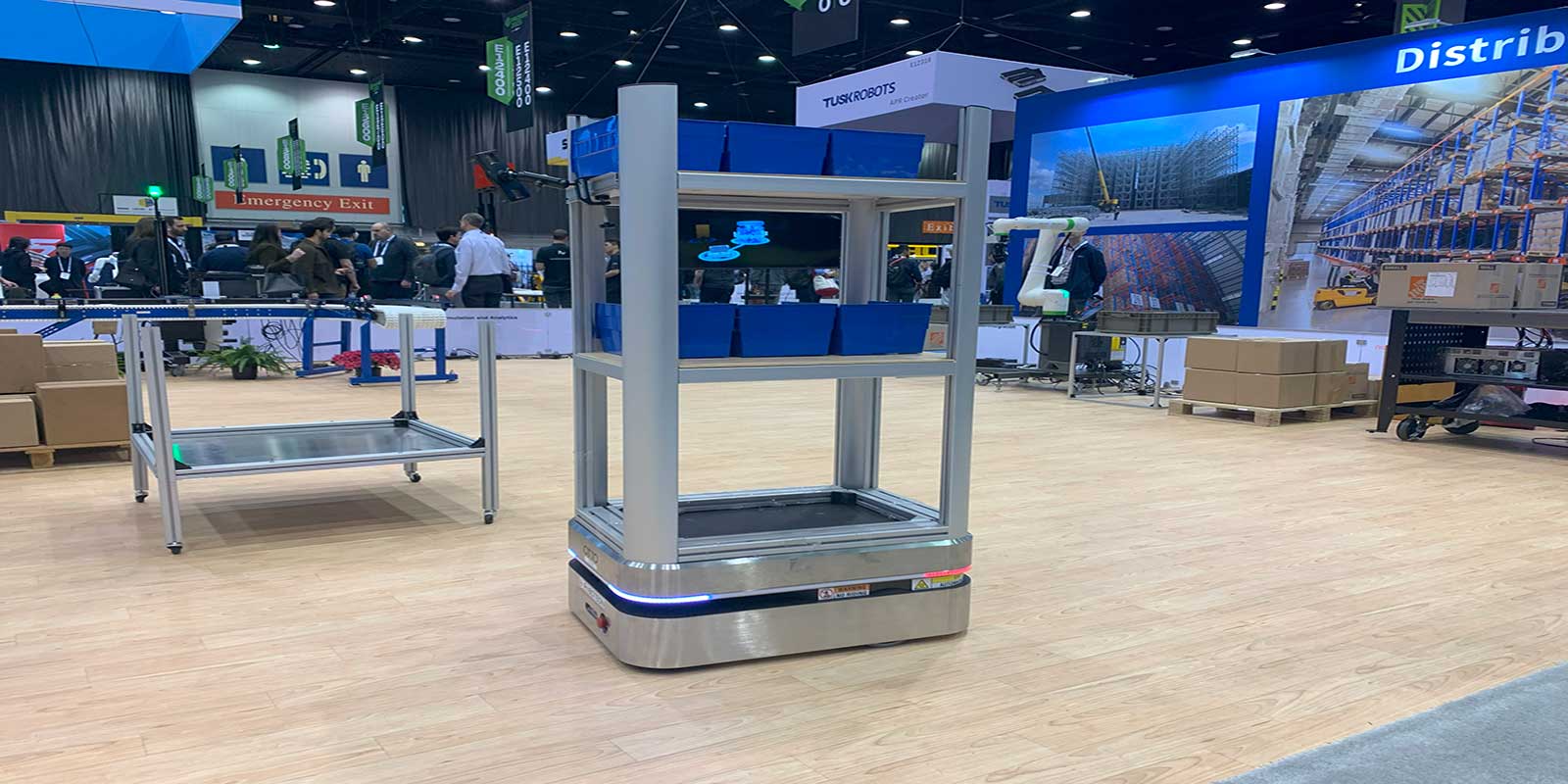 The Roboteon Robotics Fulfillment Platform demonstrated new capabilities, specifically robot arm integrations for warehouse orchestration.