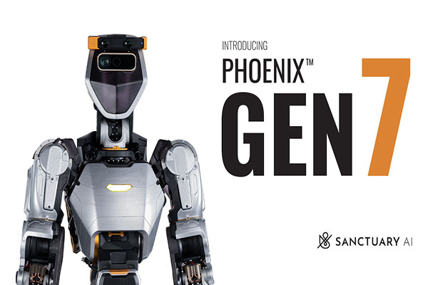 Sanctuary AI unveiled the seventh generation of its Phoenix general-purpose humanoid robot in May 2024 - less than a year after announcing its sixth generation Phoenix. The Vancouver, B.C.-based company, funded in part by Canada’s Strategic Innovation Fund, said the seventh generation features improved build quality, smaller hydraulic actuators, lower power consumption and weight, and a faster production time. Using its Carbon deep learning AI, Sanctuary AI improved computer vision, tactile sensing, and decreased the time to learn new tasks from weeks to under 24 hours.